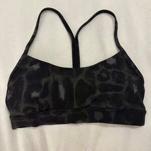 Lululemon Athletica Black Patterned Sports Bra